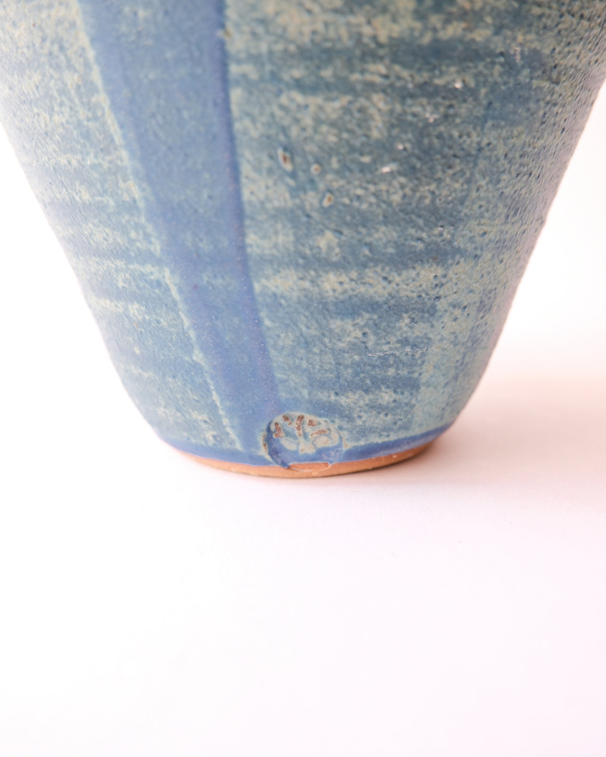 Vintage sky blue ceramic vase