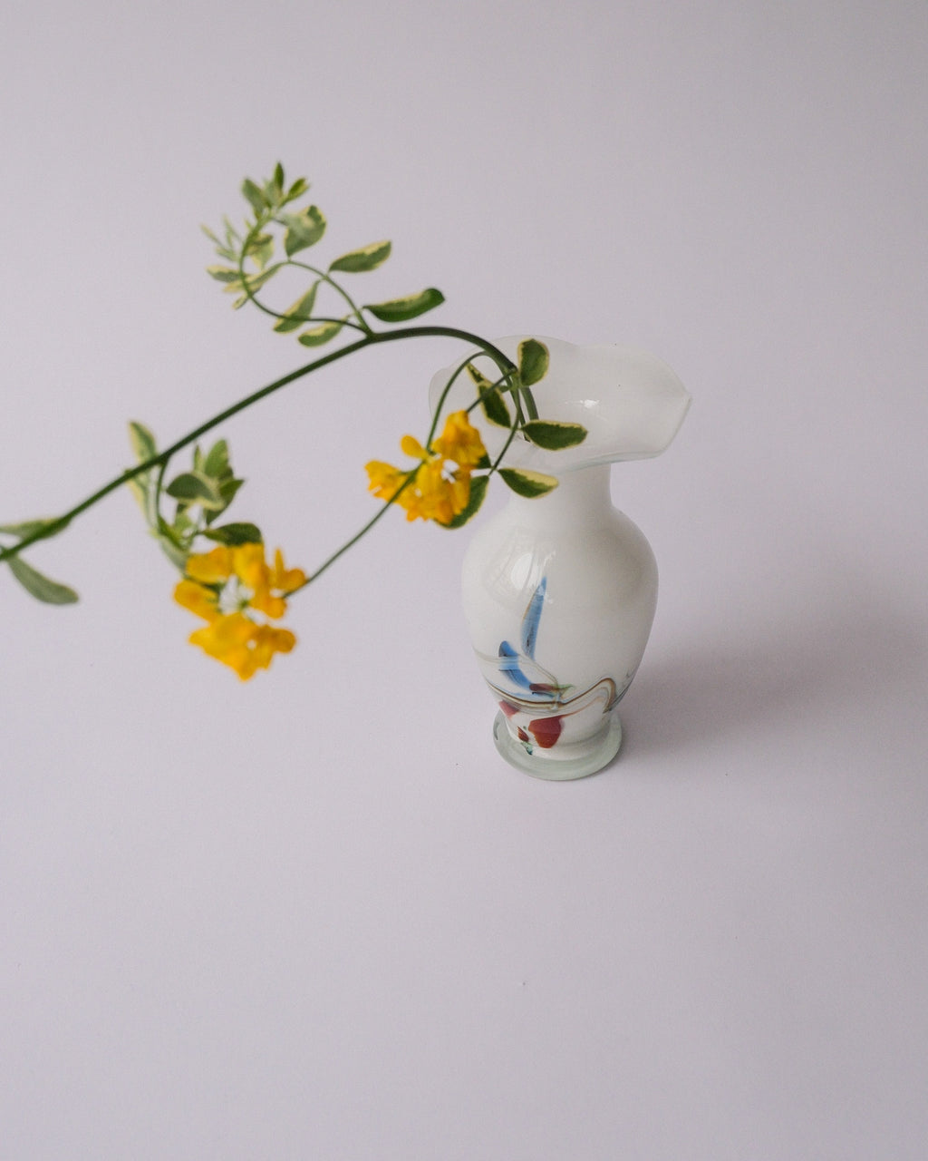 mini art glass vase