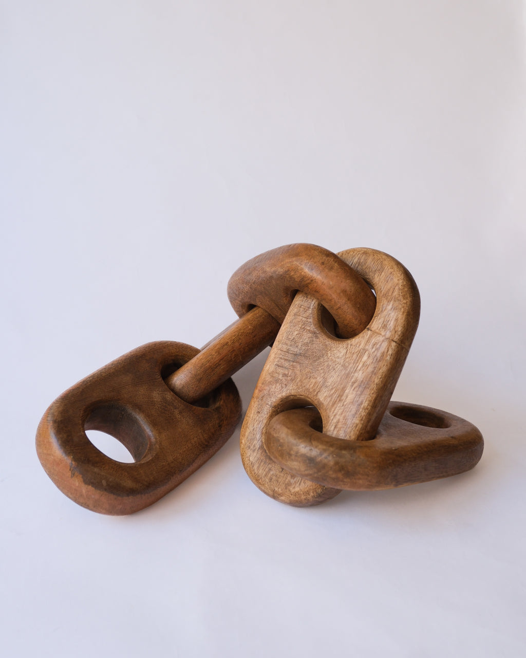 Wooden chain sculpture