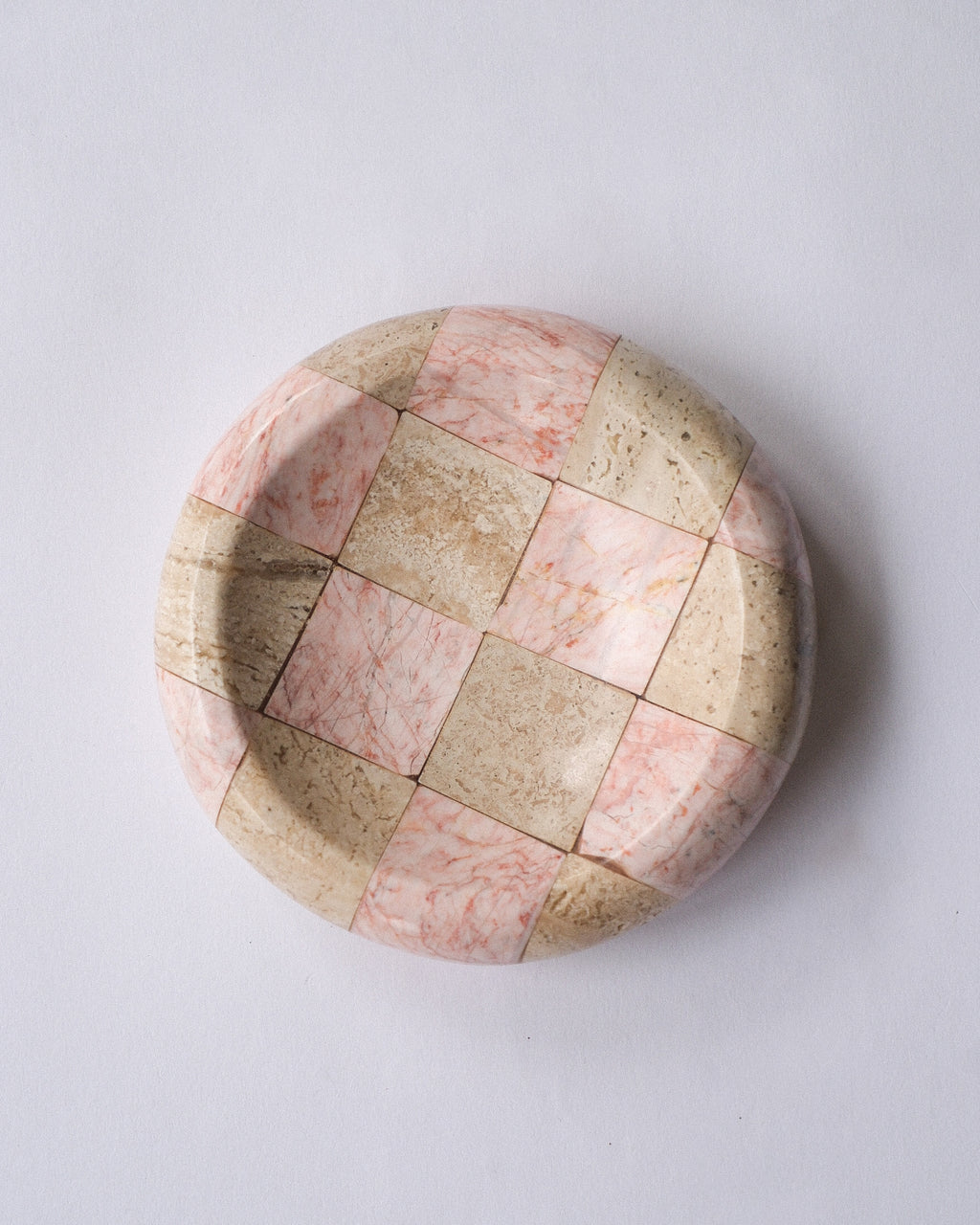 Checker stone ash tray