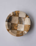 Checker stone ash tray