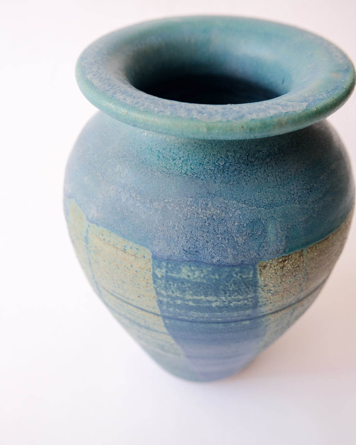 Vintage sky blue ceramic vase