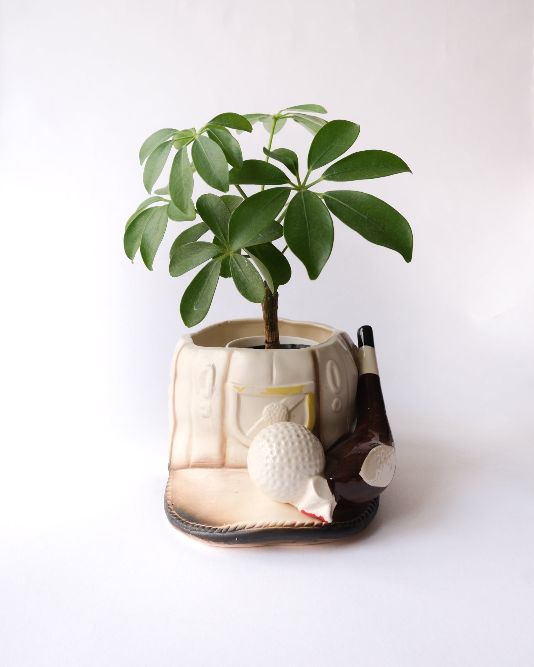 50-60s vintage relpo golf ceramic planter