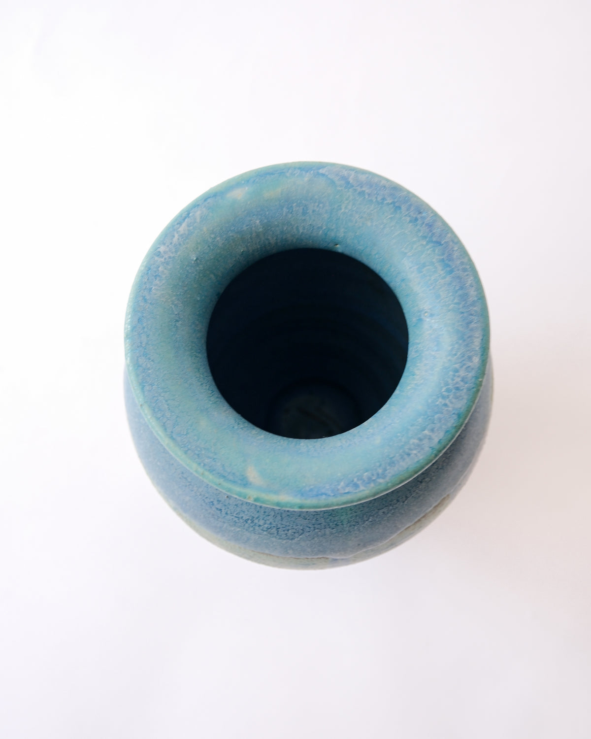 Vintage sky blue ceramic vase
