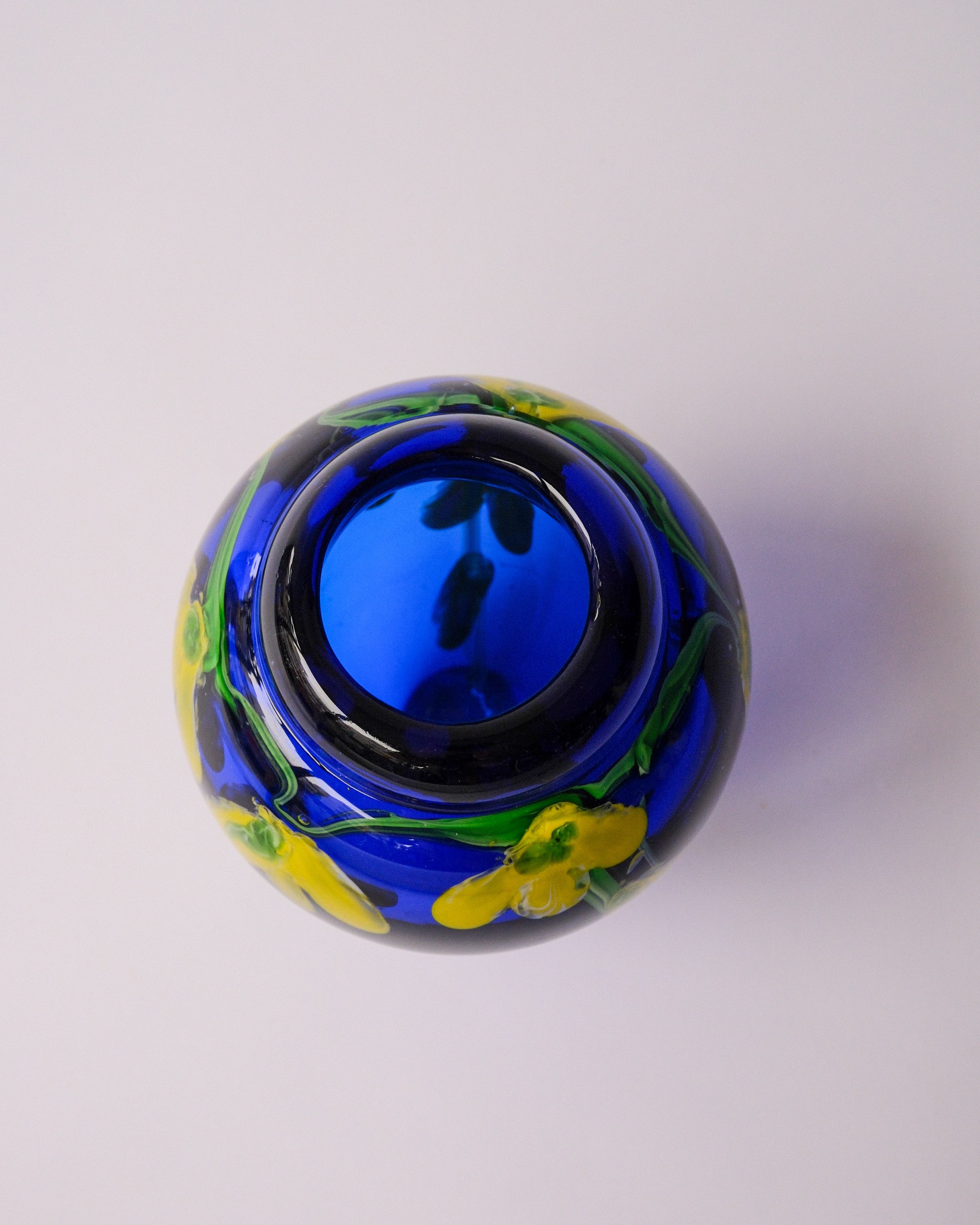 Blue glass vase