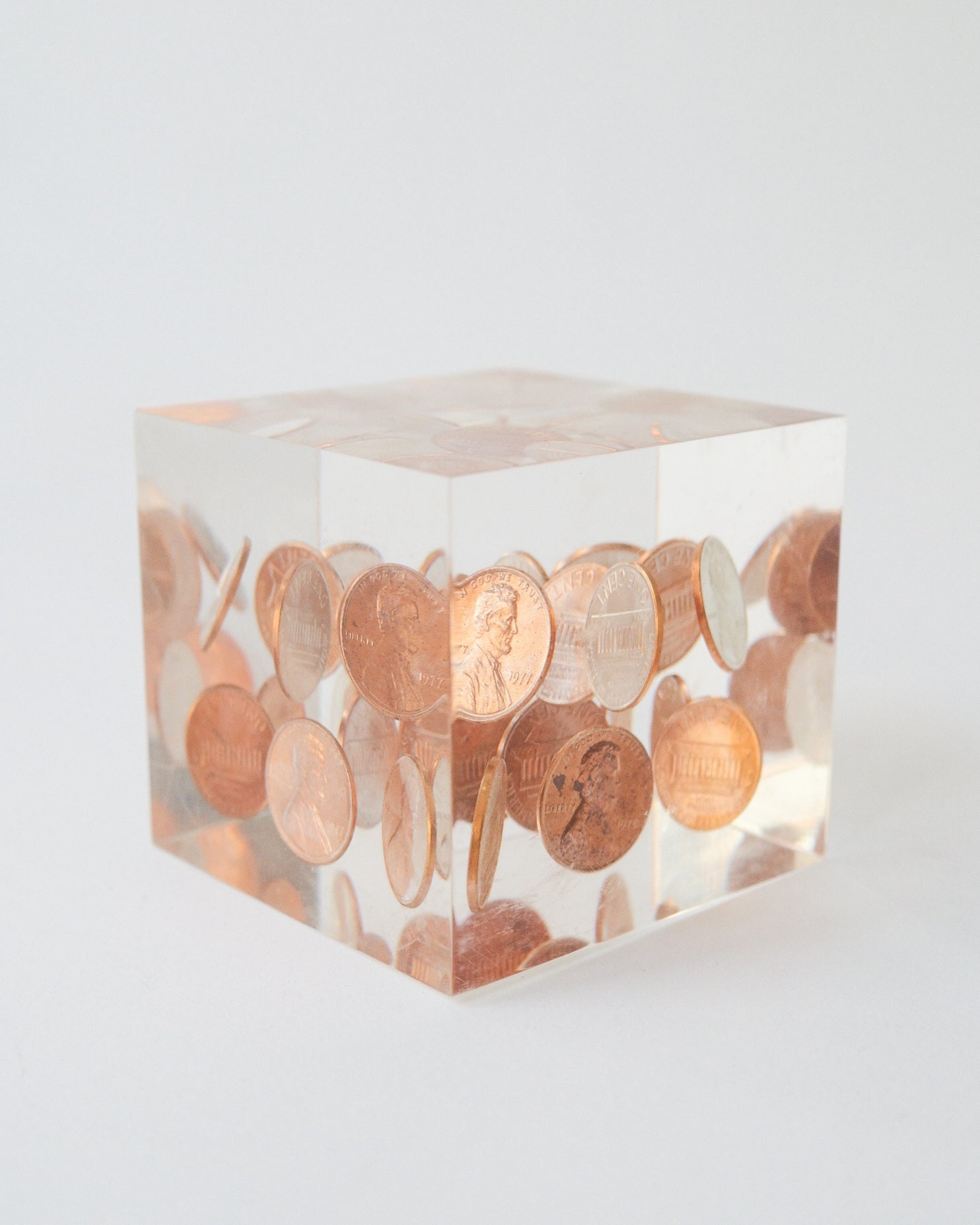 1977’s US Penny Lucite Cube