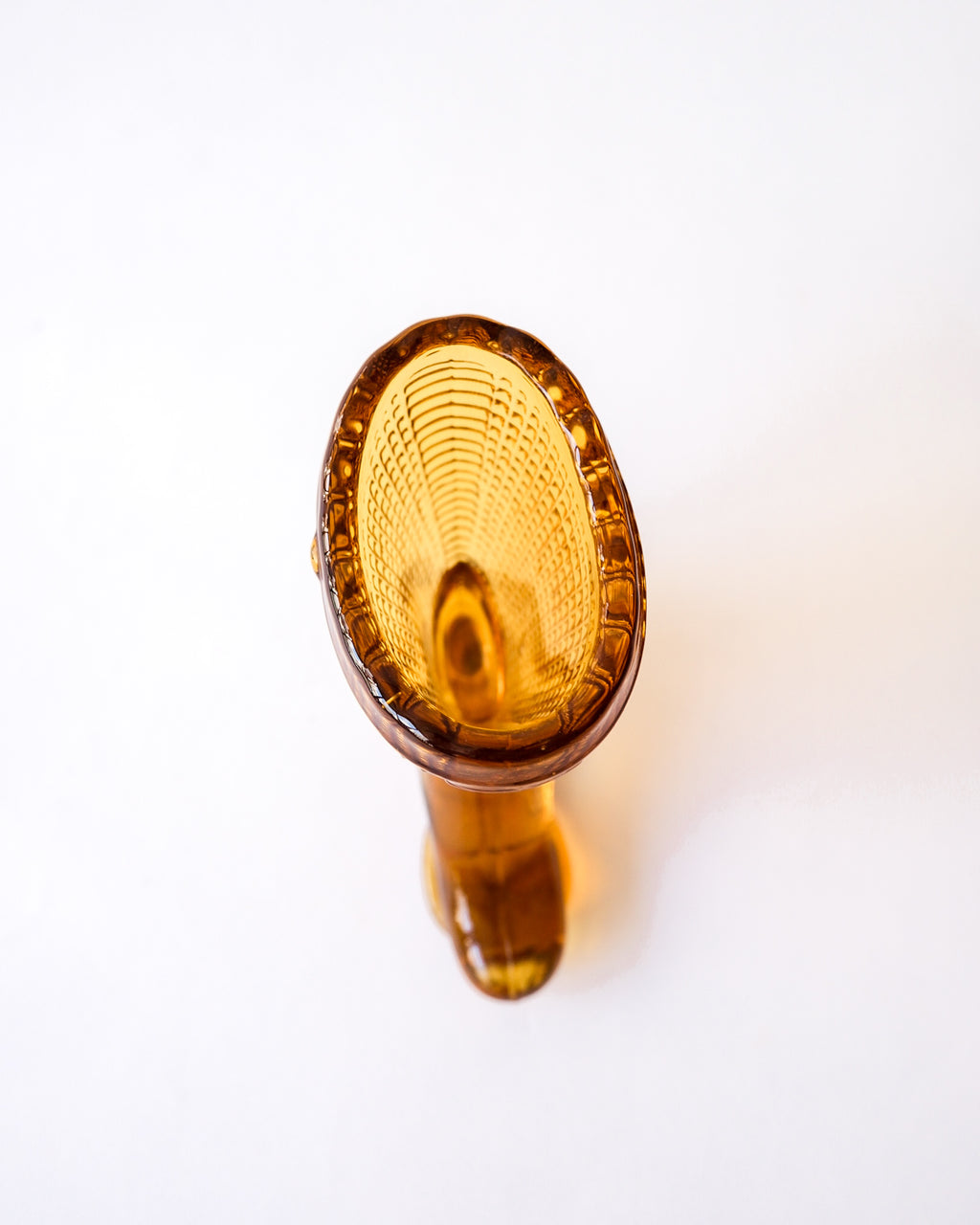 Vintage glass boots mini vase