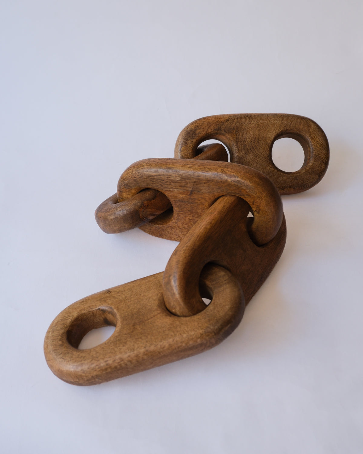 Wooden chain sculpture