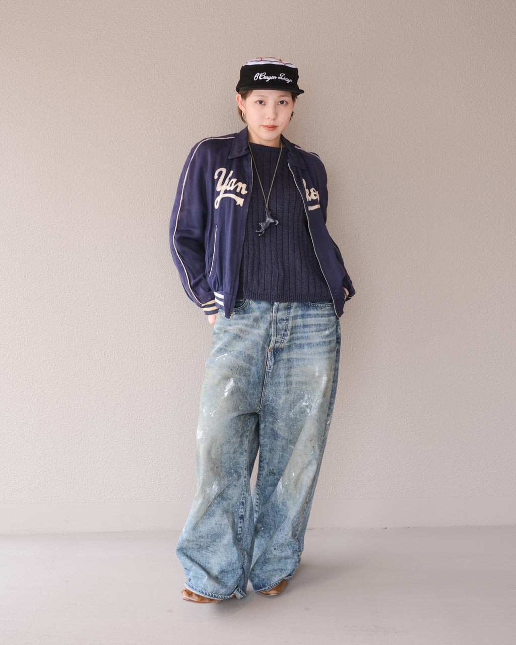 6cRAyon Flat Top Embroidered Corduroy Patchwork Baseball Cap