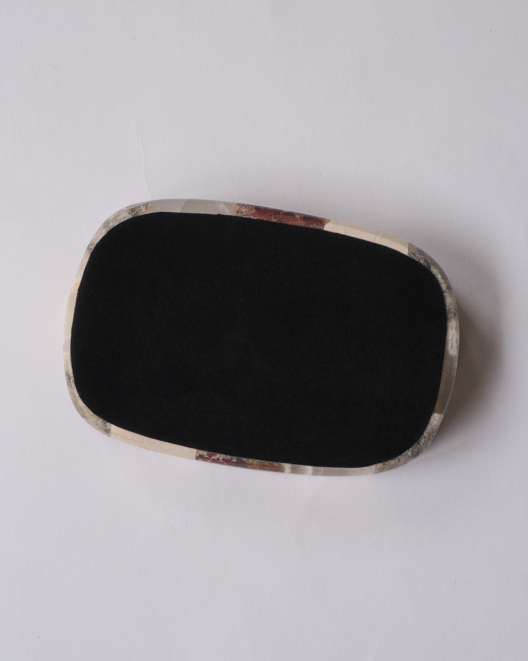 Checker stone ash tray