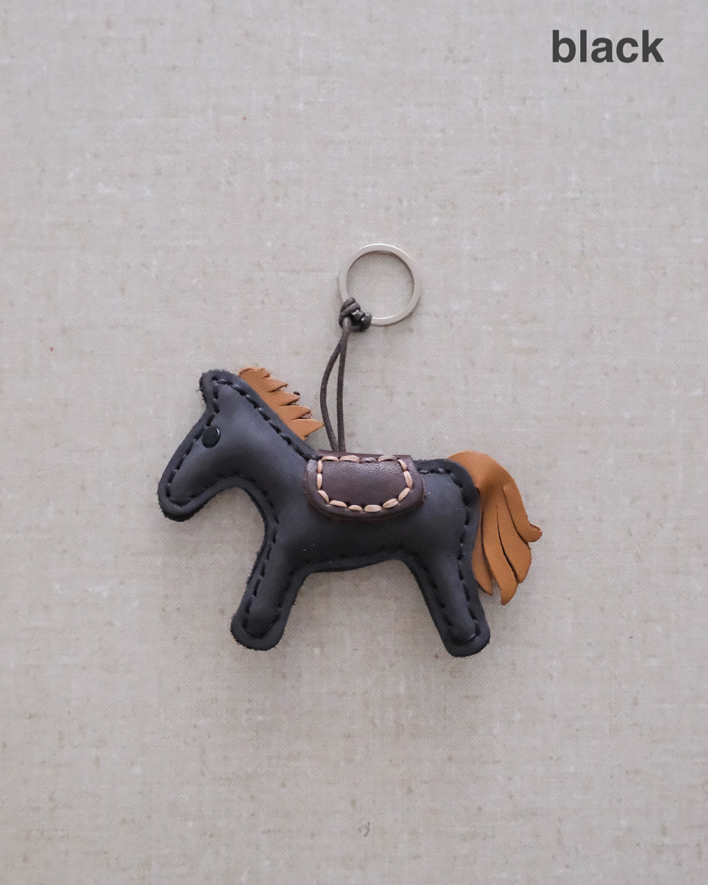 leather horse charm