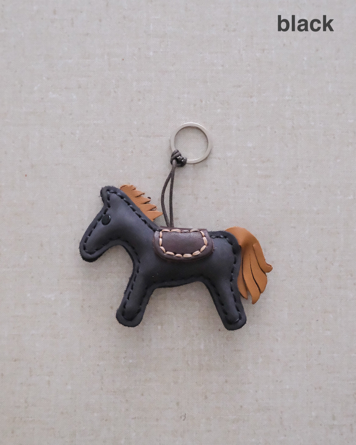 leather horse charm