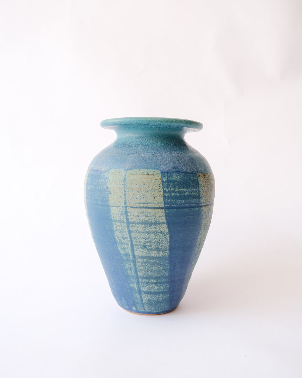 Vintage sky blue ceramic vase