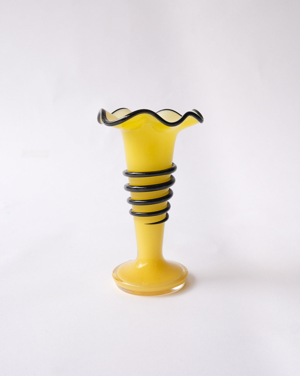 Spiral glass vase