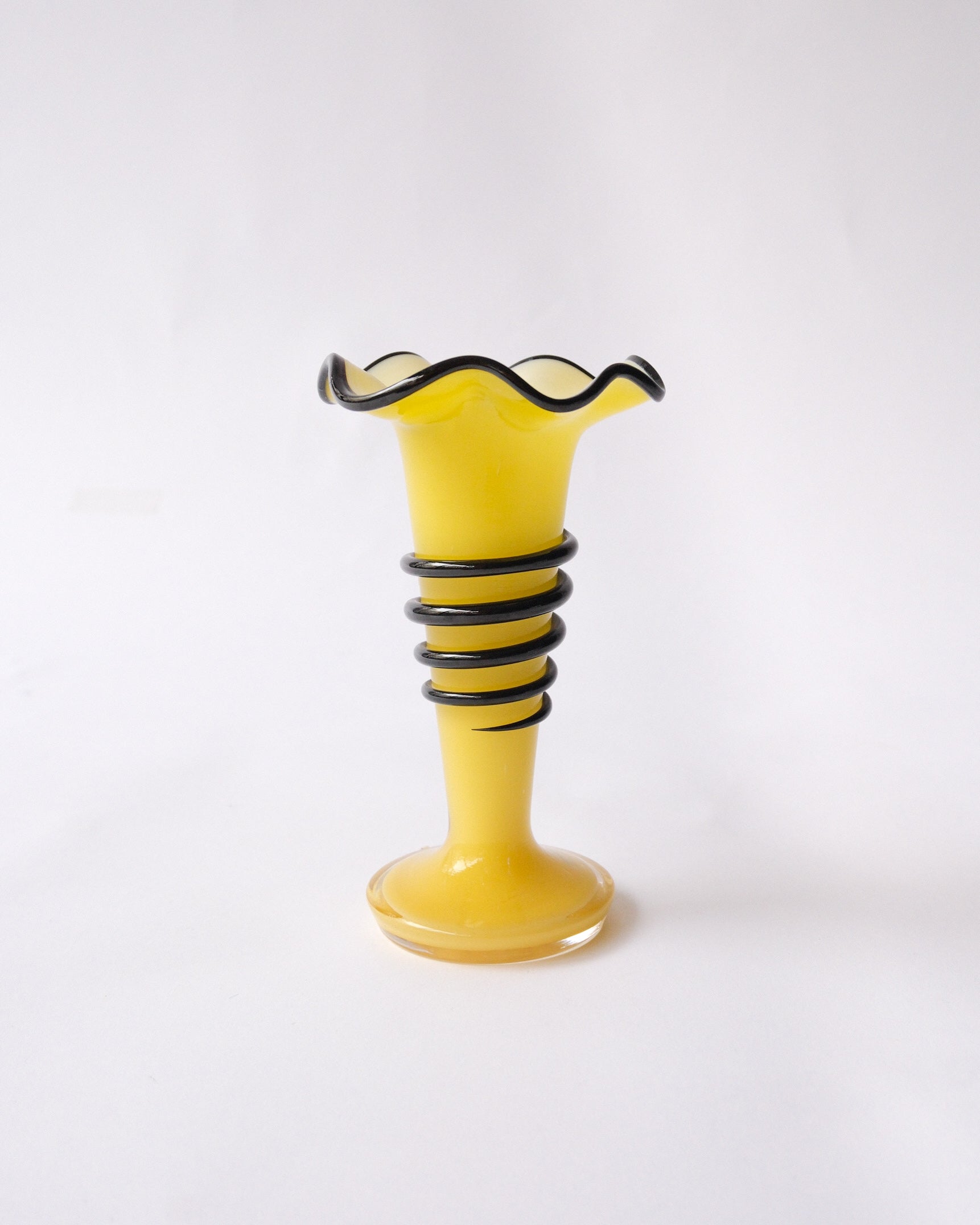 Spiral glass vase