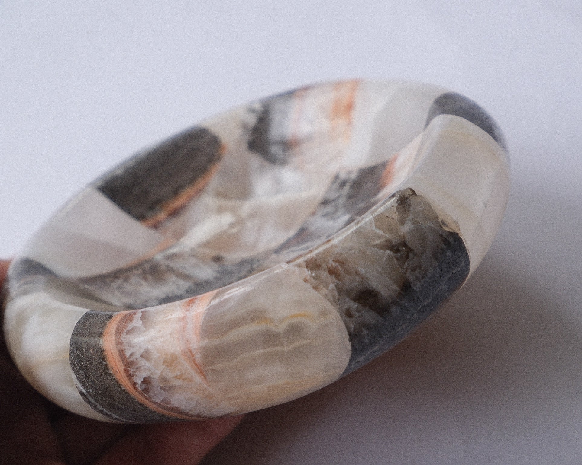 Checker stone ash tray