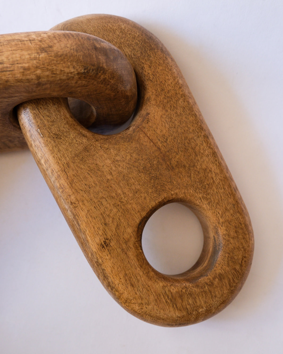 Wooden chain sculpture