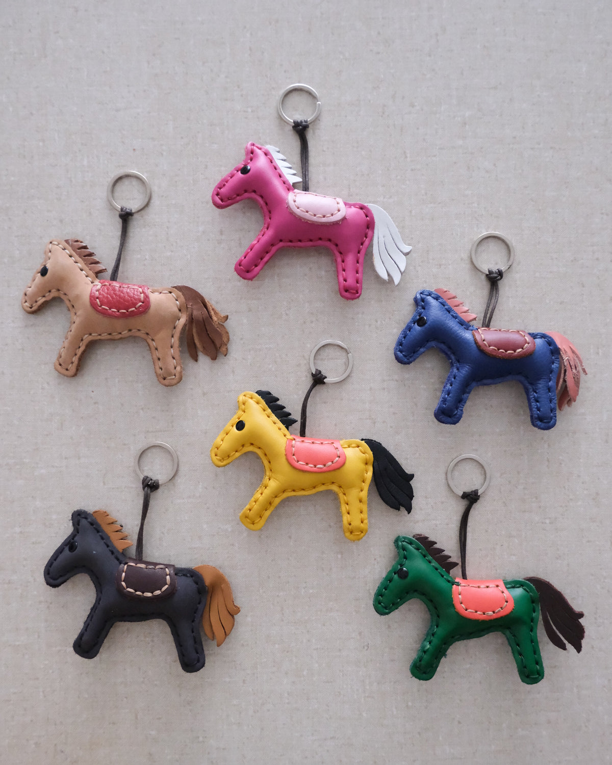 leather horse charm