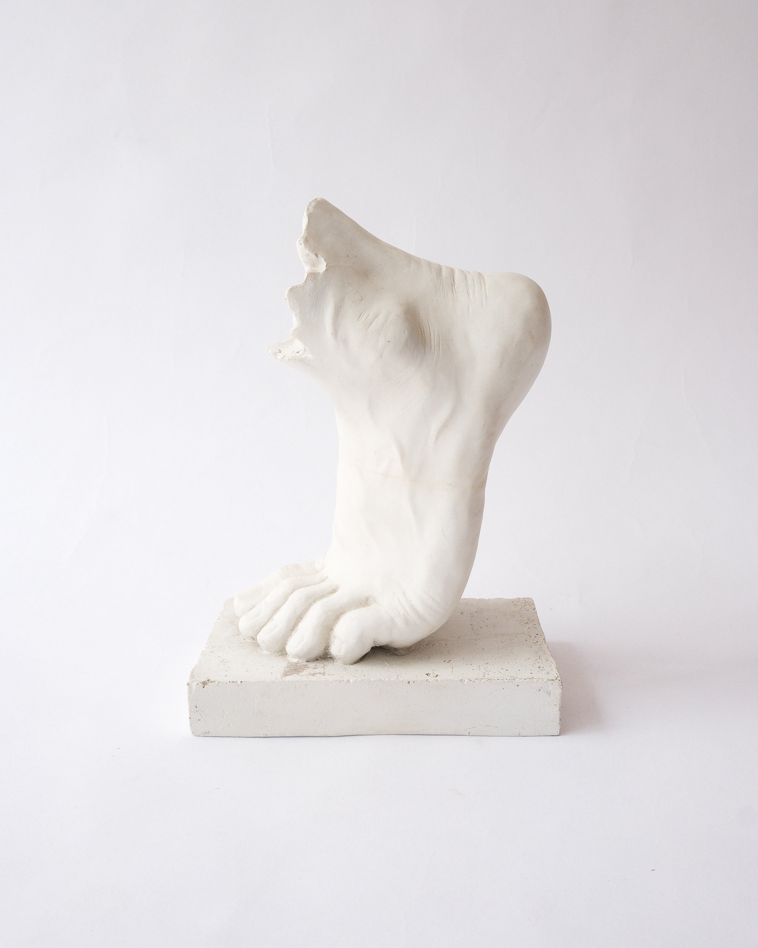 Foot plaster sculpture