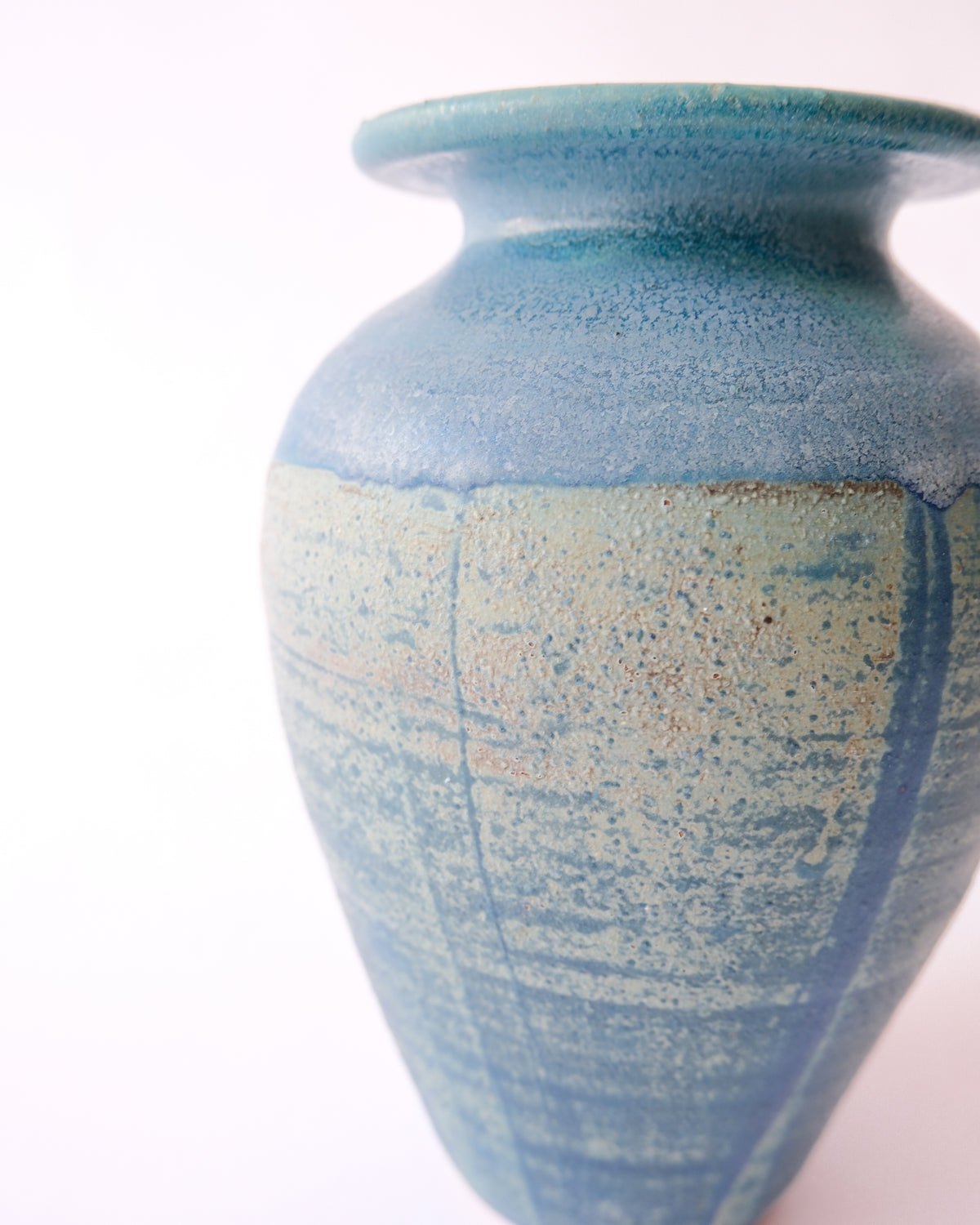 Vintage sky blue ceramic vase