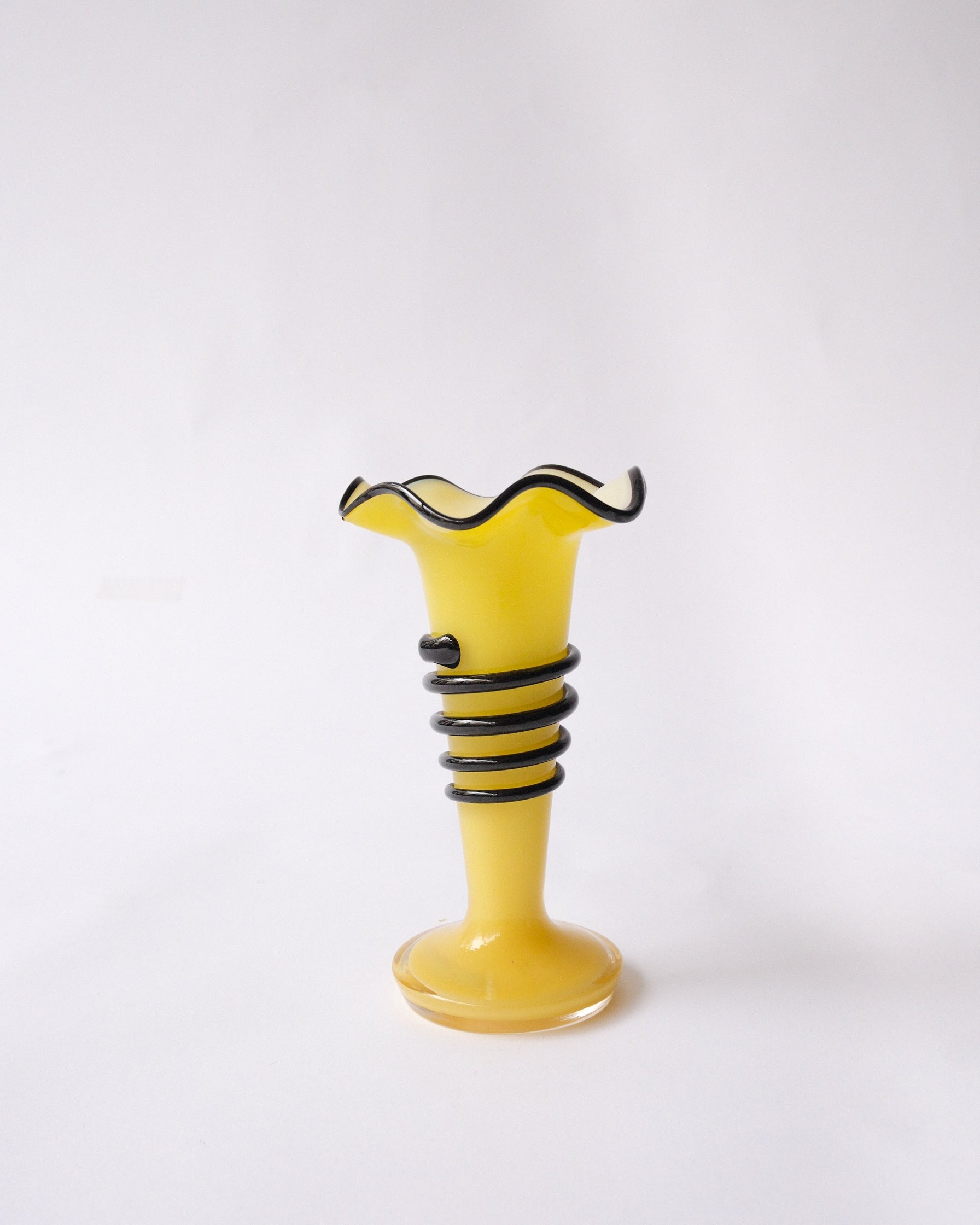 Spiral glass vase