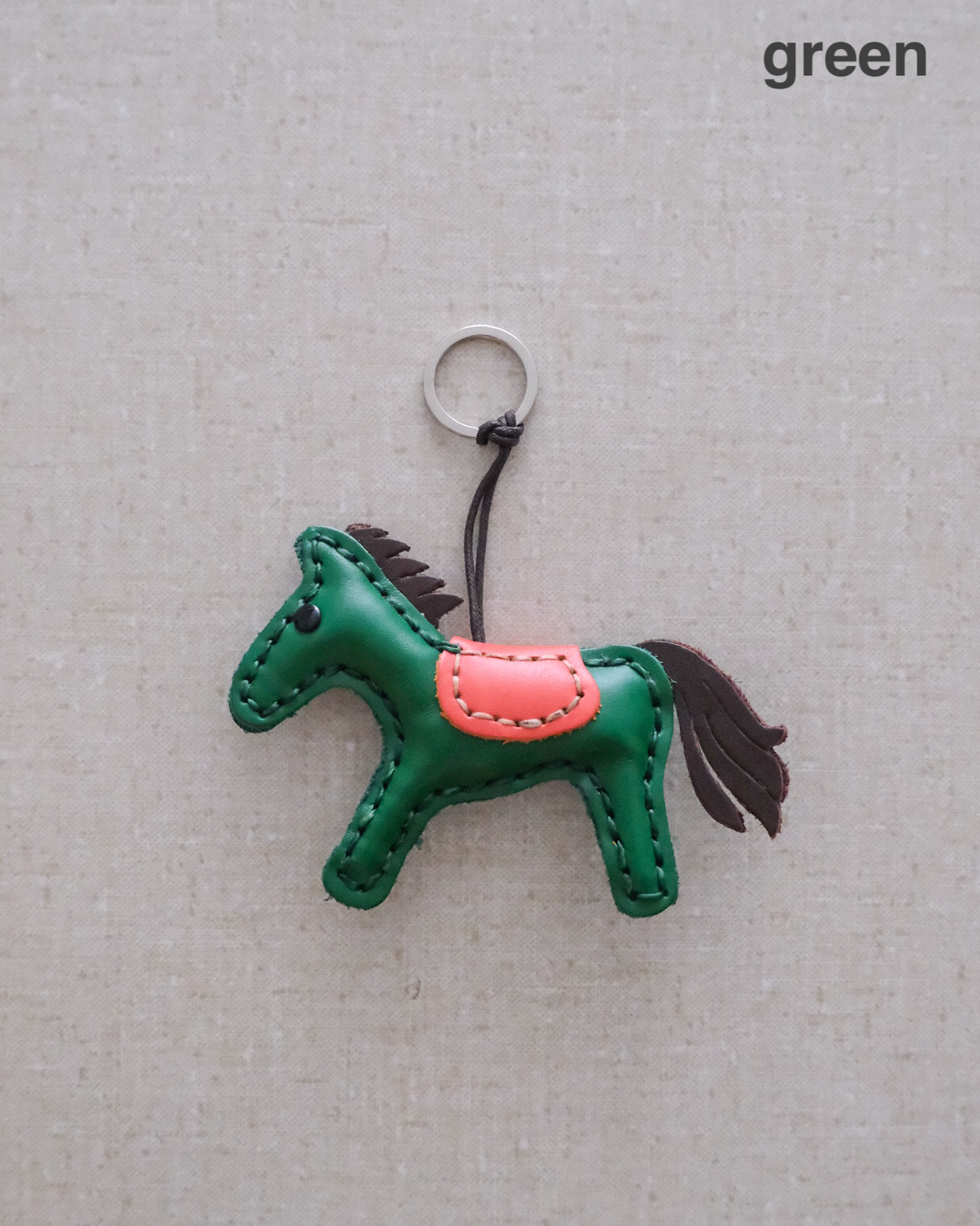 leather horse charm