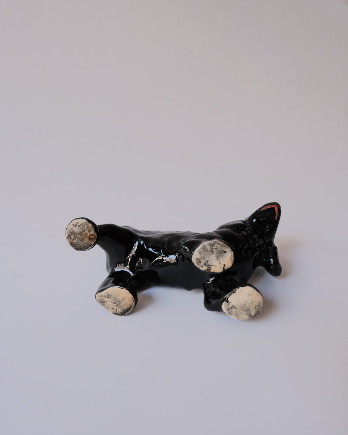Vintage Black Cocker Spaniel ceramic vase