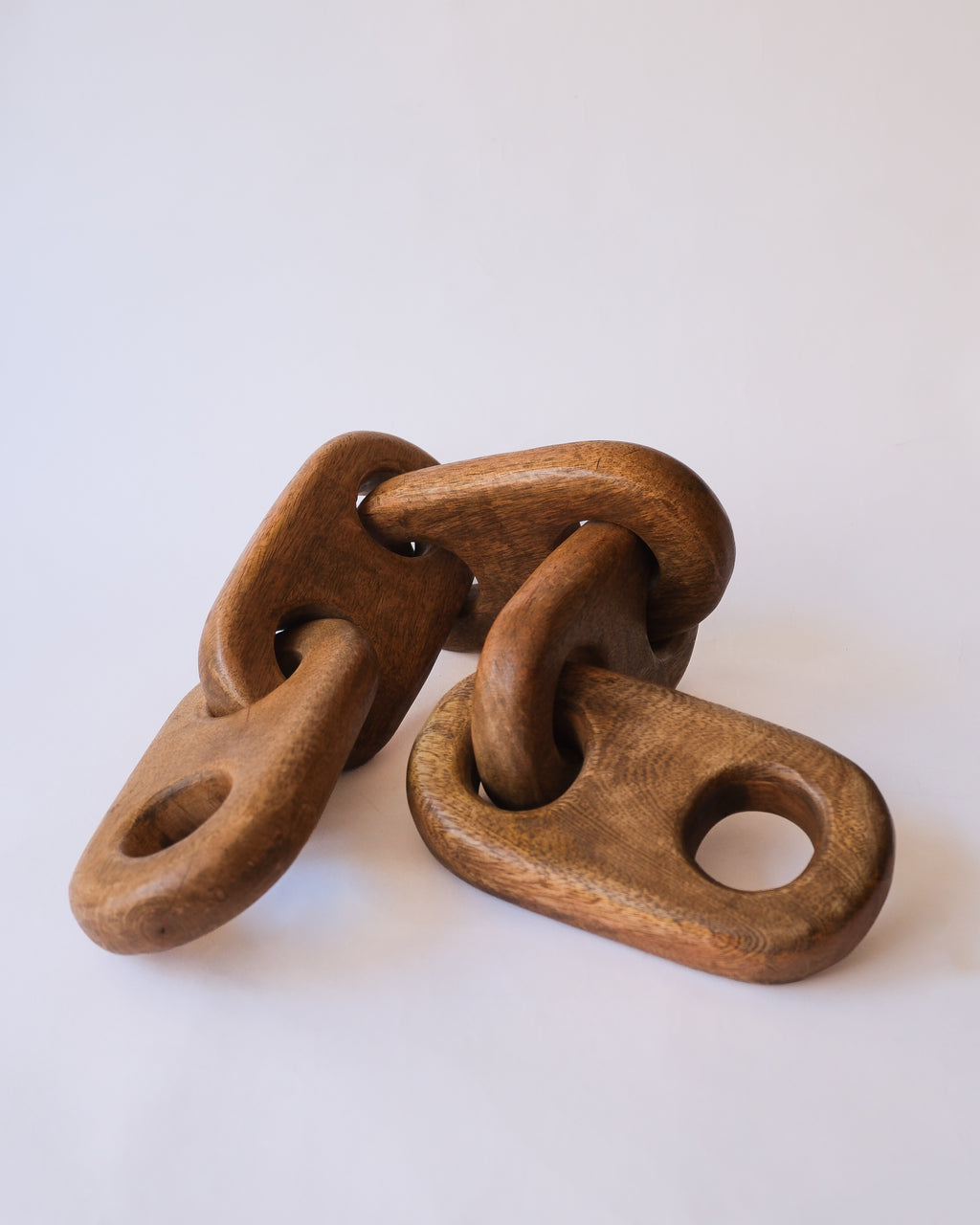 Wooden chain sculpture