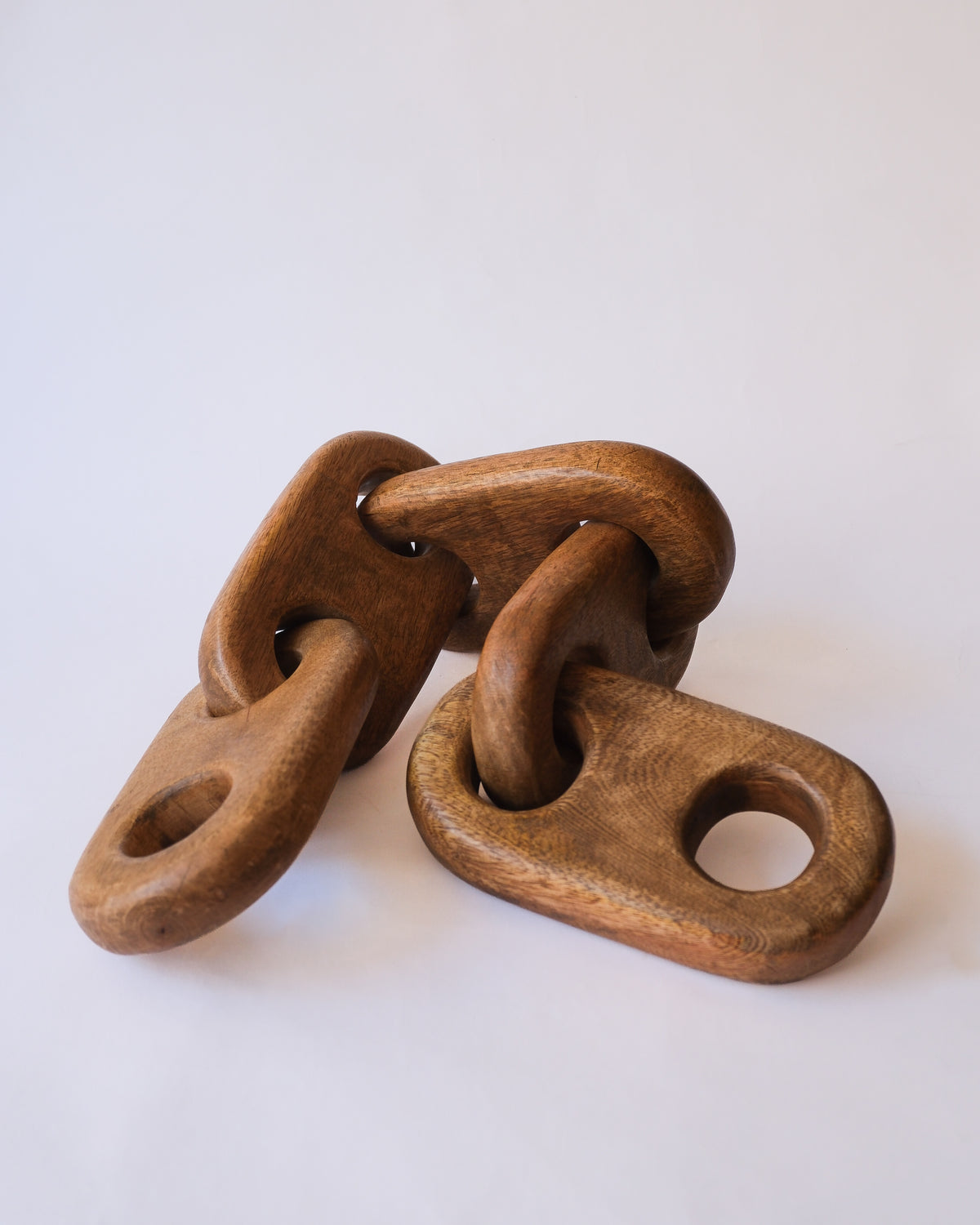 Wooden chain sculpture