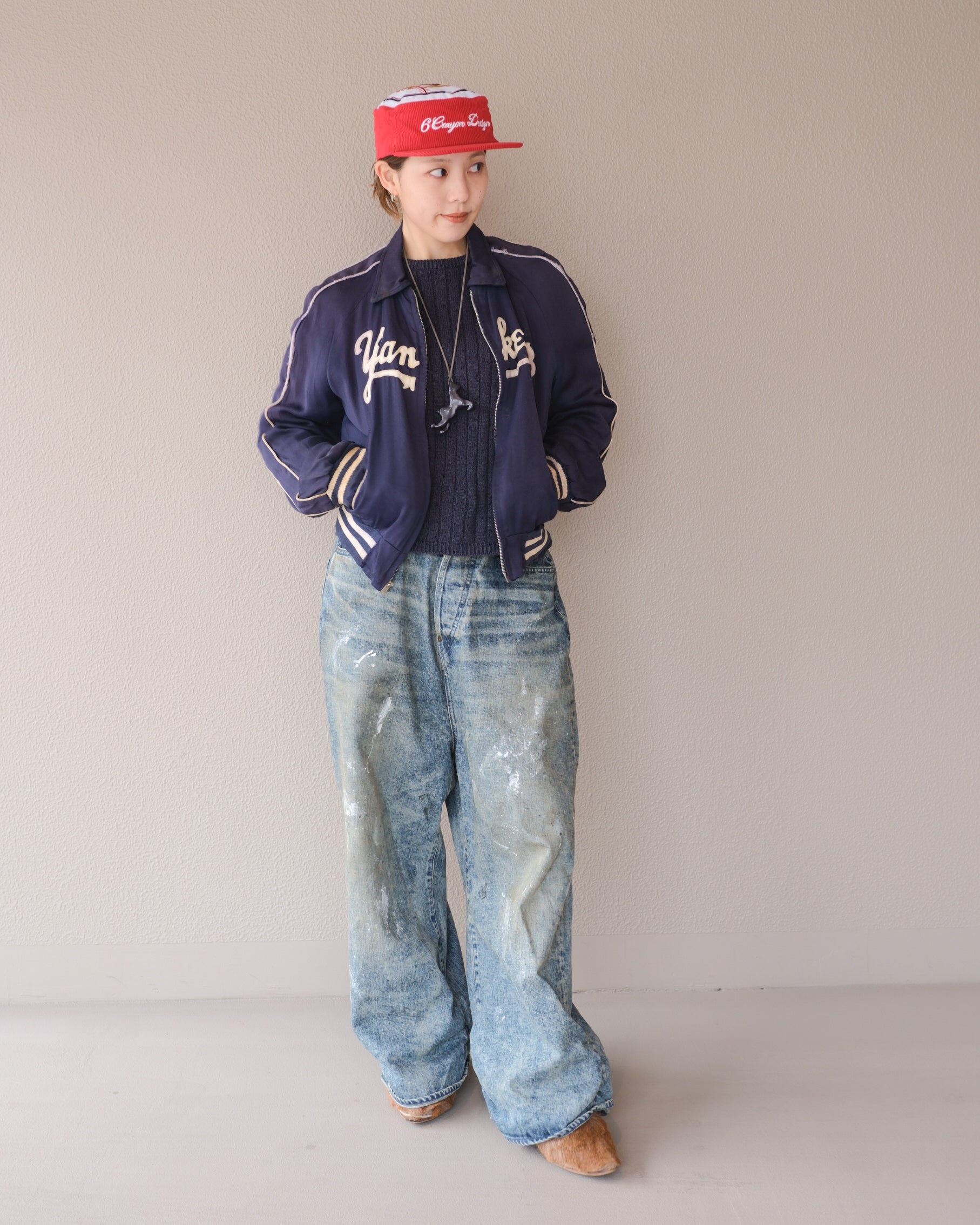 6cRAyon Flat Top Embroidered Corduroy Patchwork Baseball Cap
