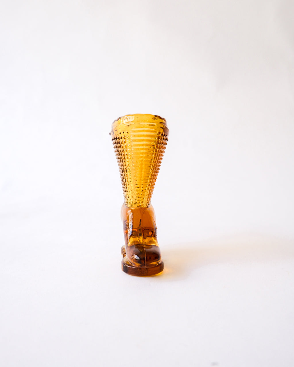 Vintage glass boots mini vase