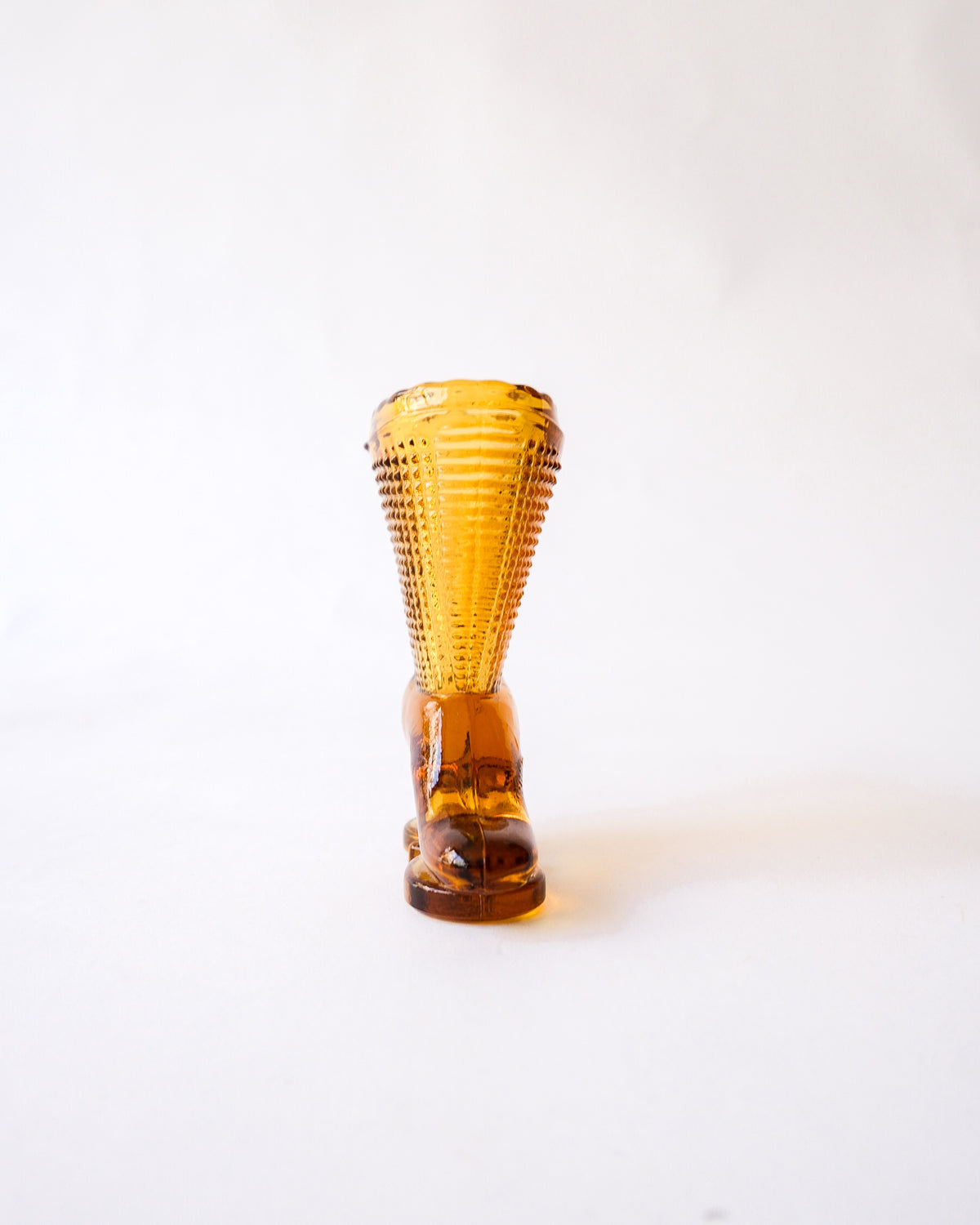 Vintage glass boots mini vase