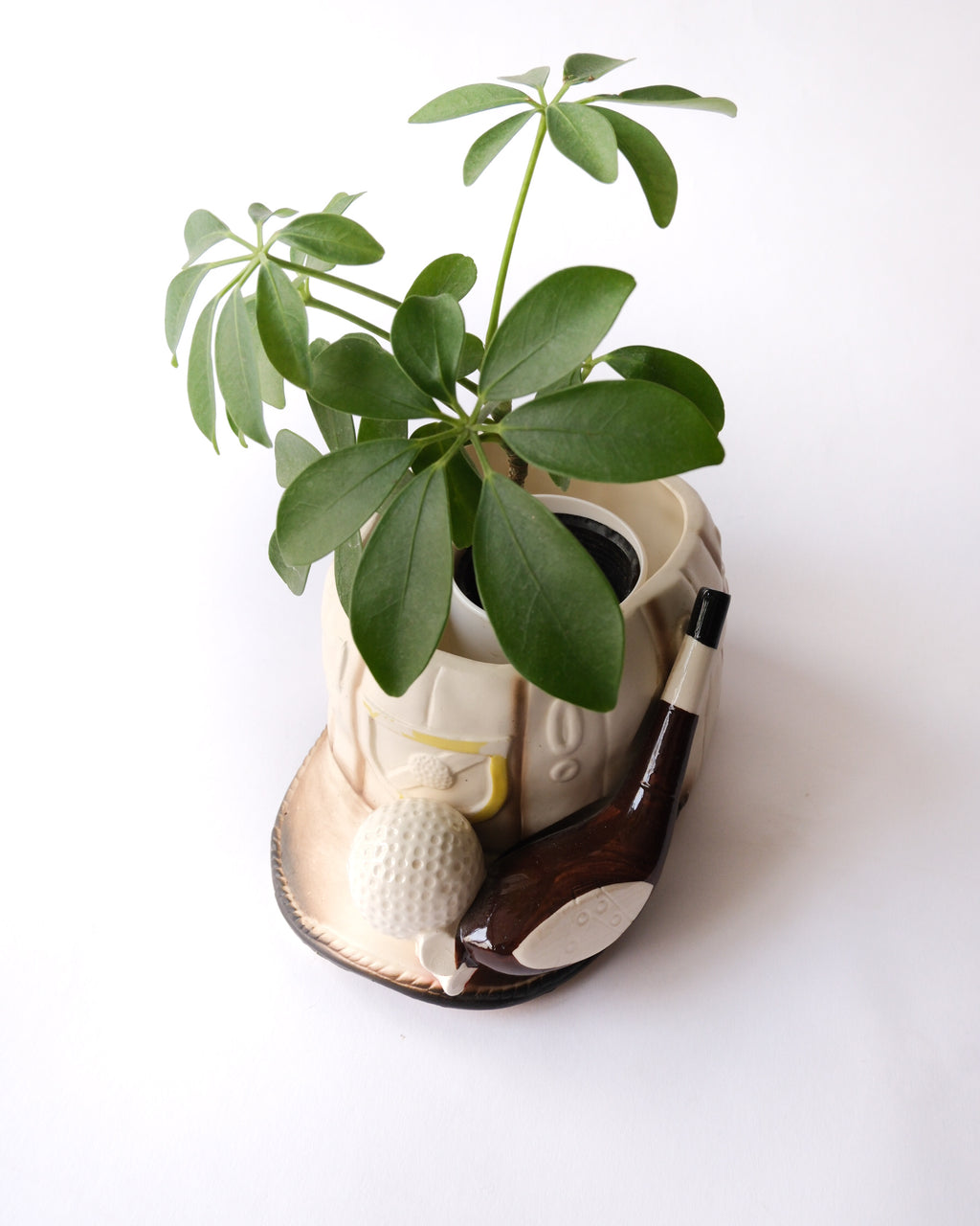 50-60s vintage relpo golf ceramic planter