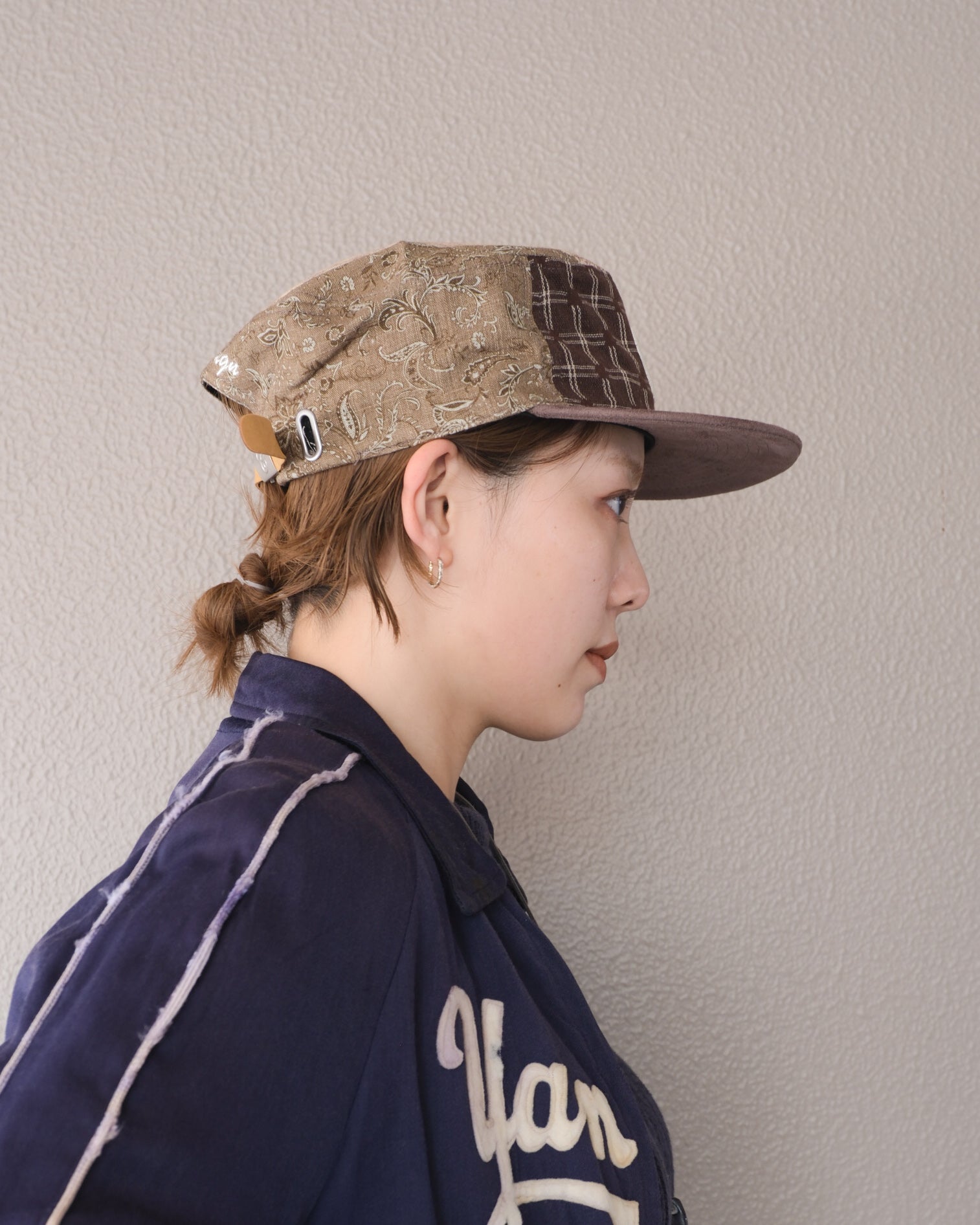 6cRAyon Vintage Patchwork Flat Top Baseball Cap