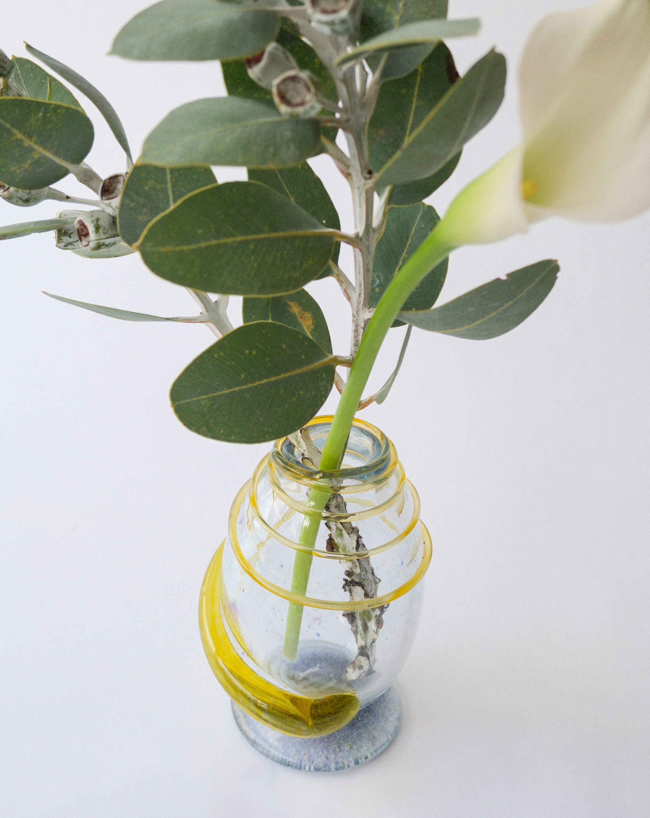 Spiral glass vase