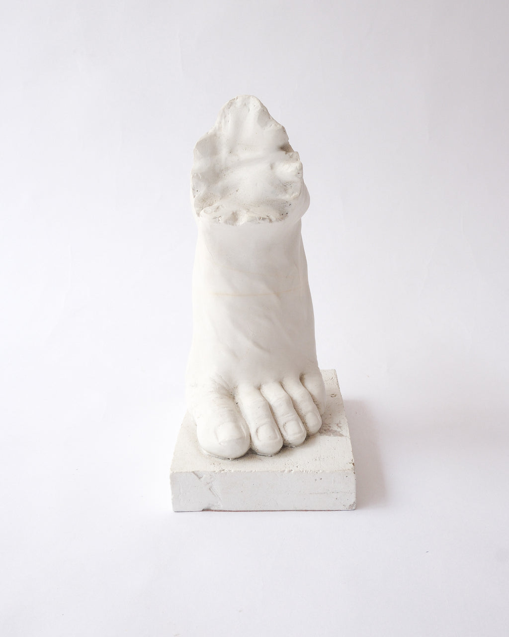 Foot plaster sculpture