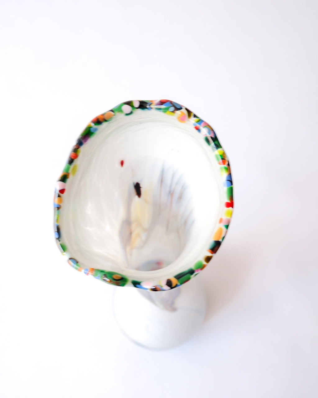 Vintage made in Romania handmade glass vase