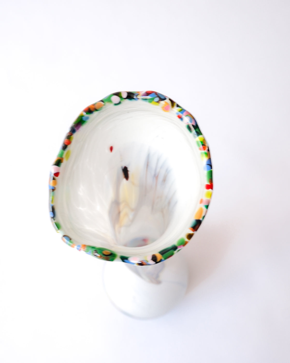 Vintage made in Romania handmade glass vase