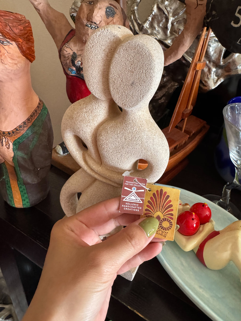 Hand made abstract human motif sculpture