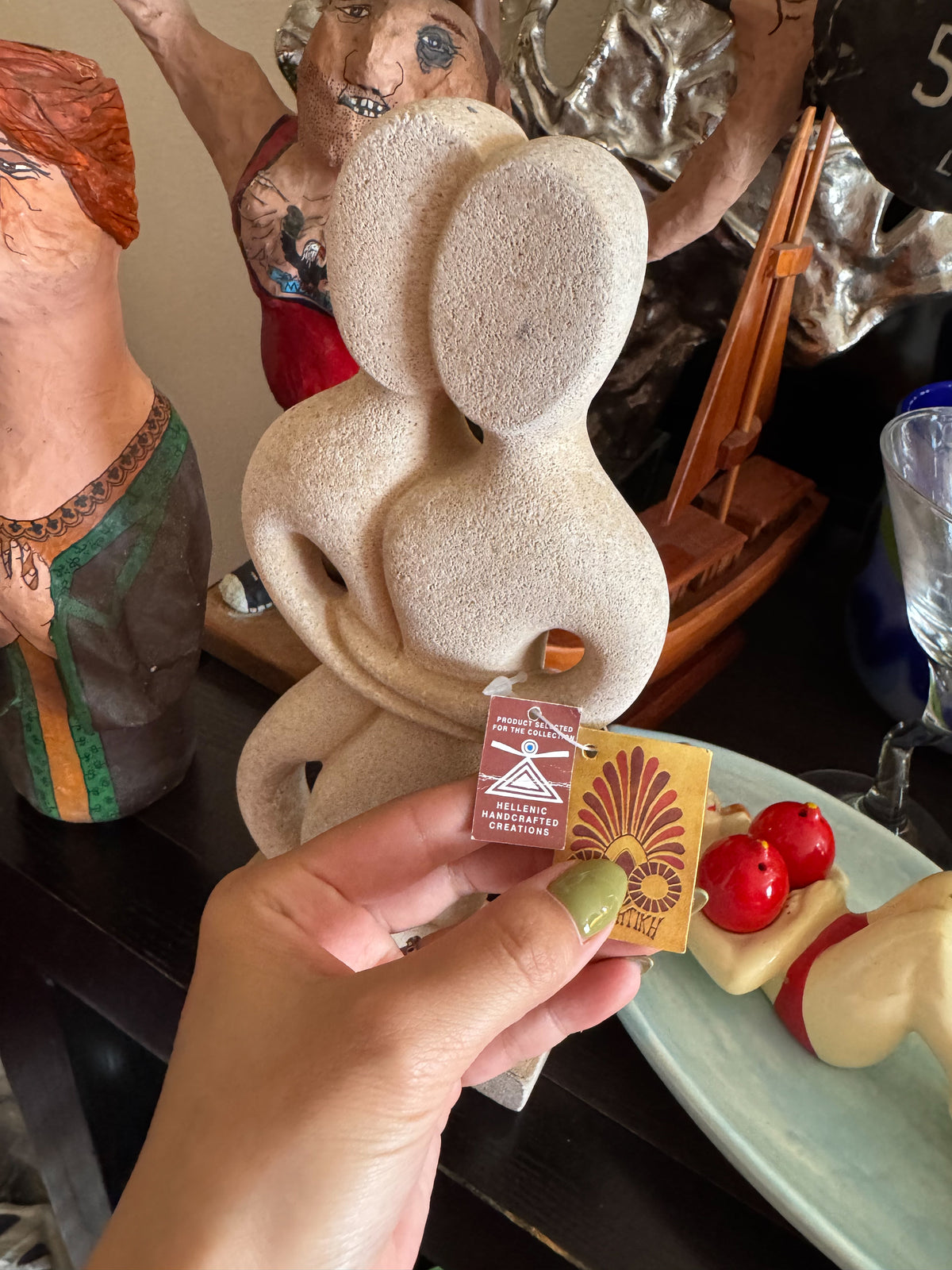 Hand made abstract human motif sculpture