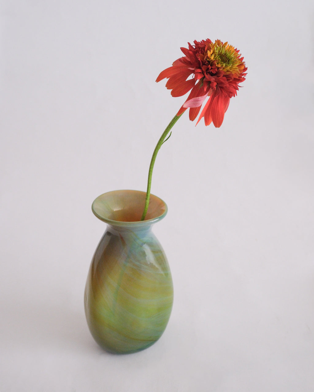 Vintage marble glass vase