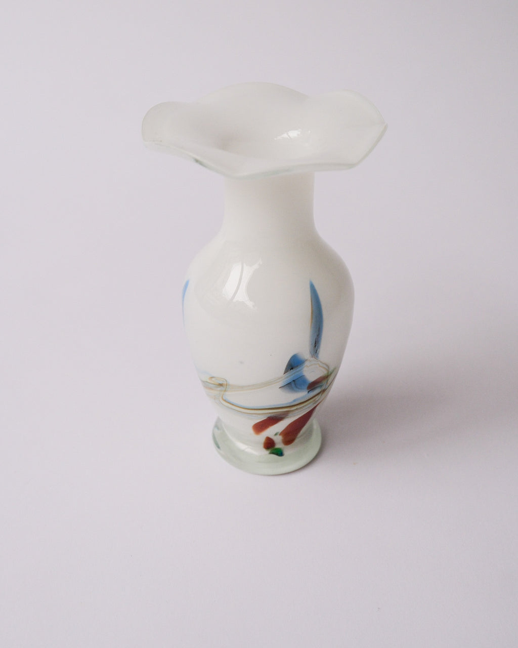 mini art glass vase