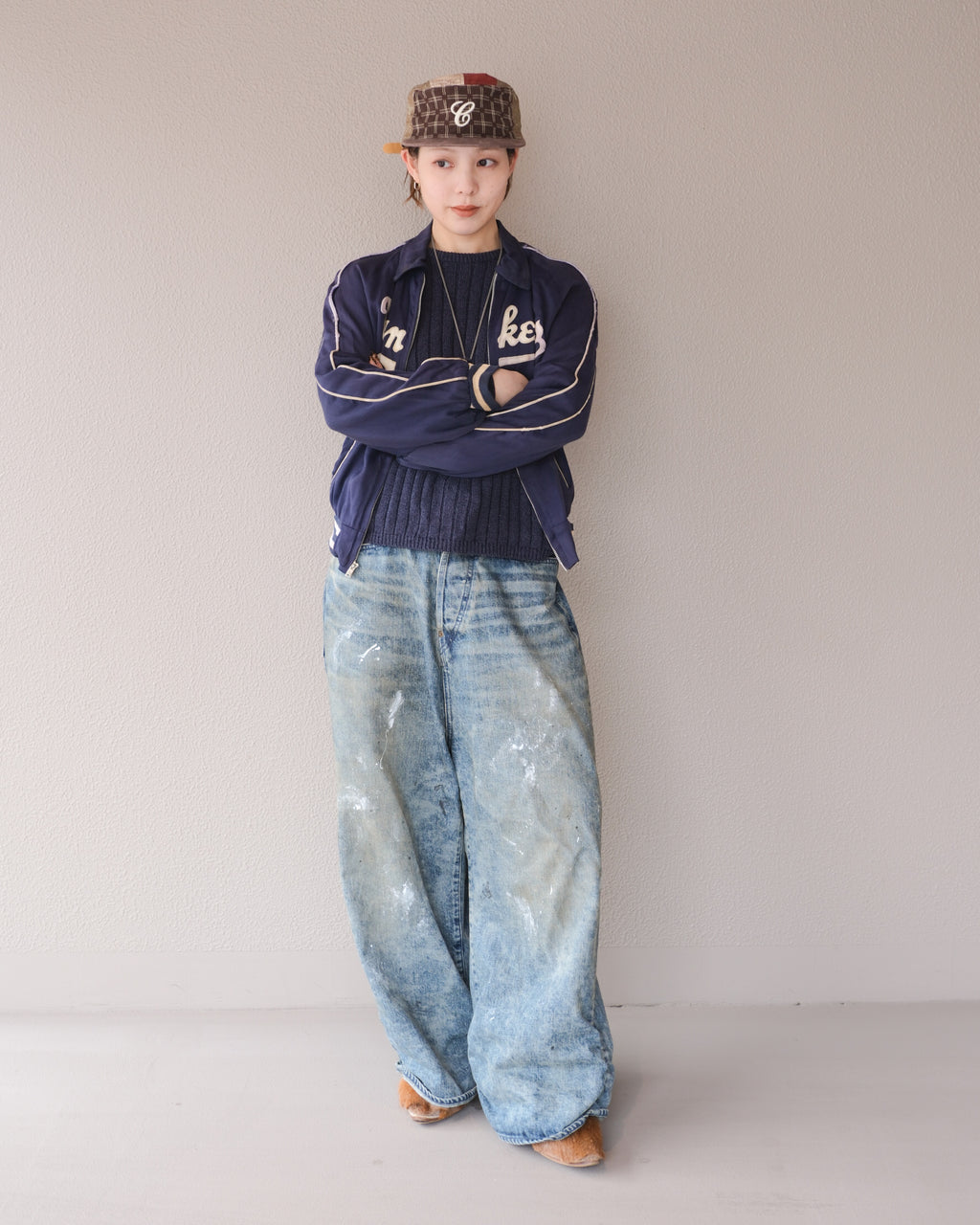 6cRAyon Vintage Patchwork Flat Top Baseball Cap