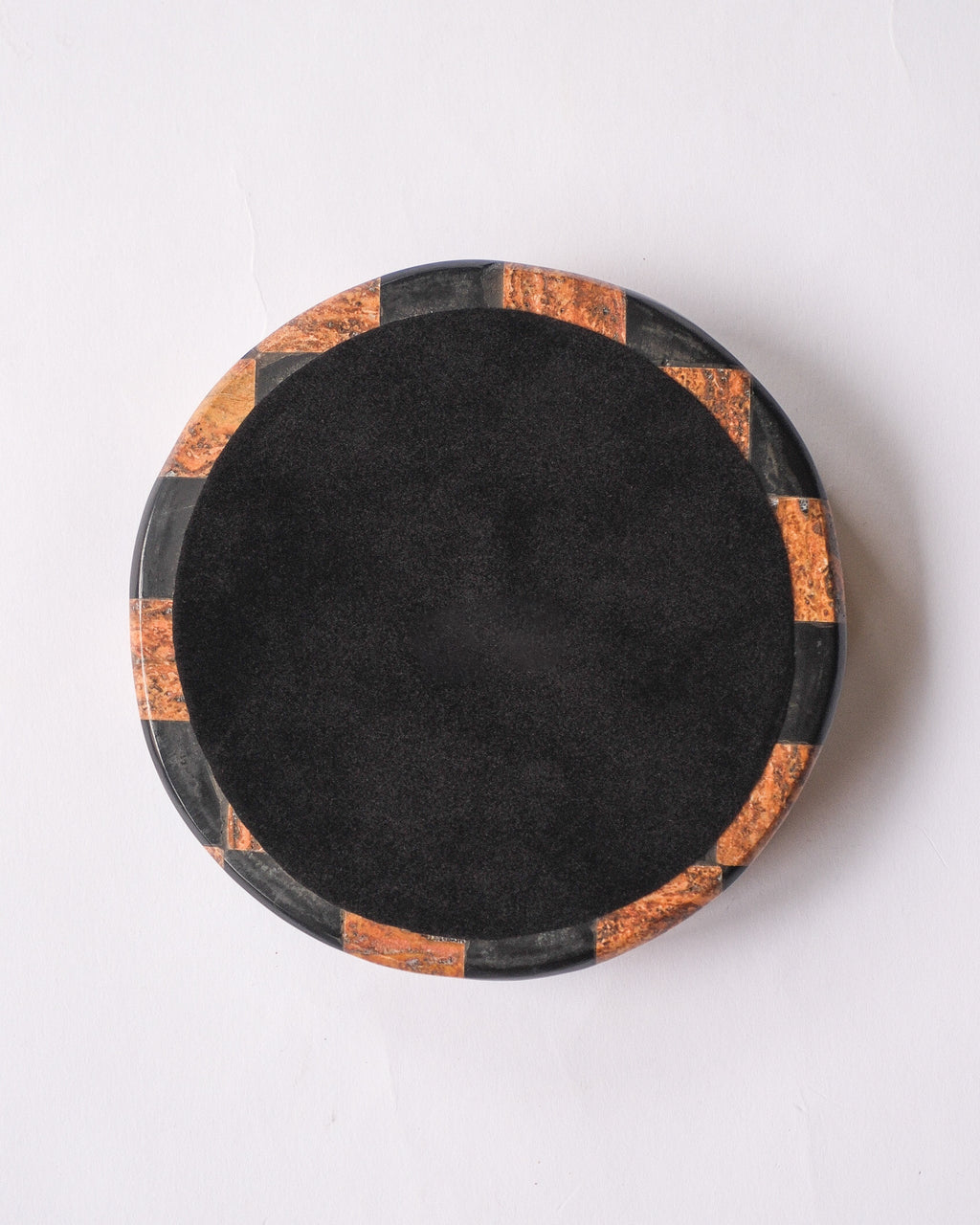Checker stone ash tray