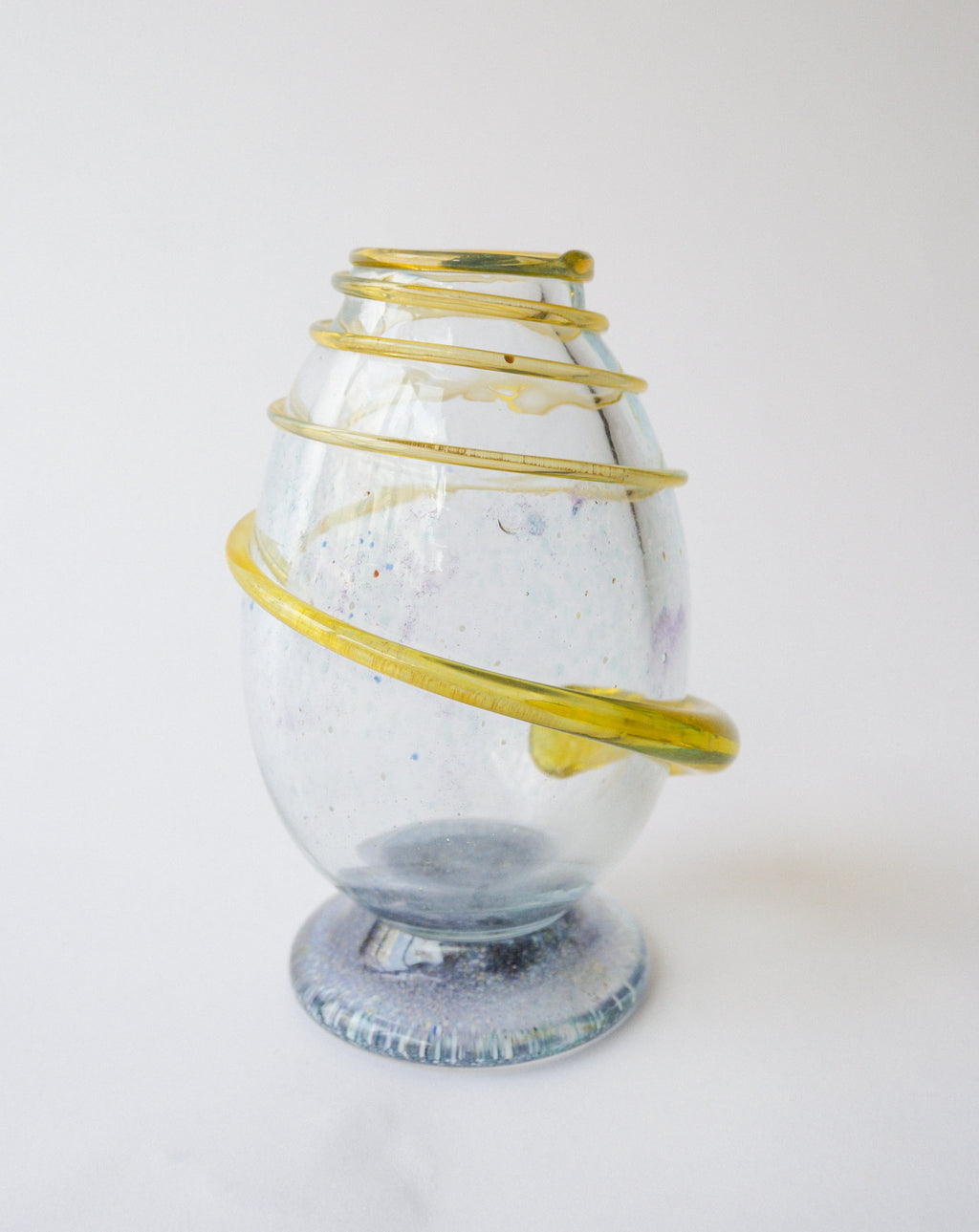 Spiral glass vase