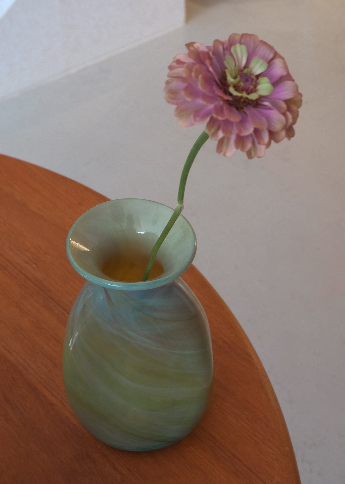 Vintage marble glass vase