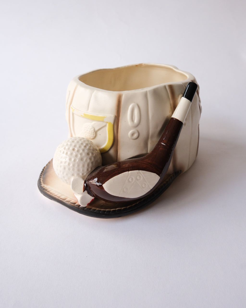 50-60s vintage relpo golf ceramic planter