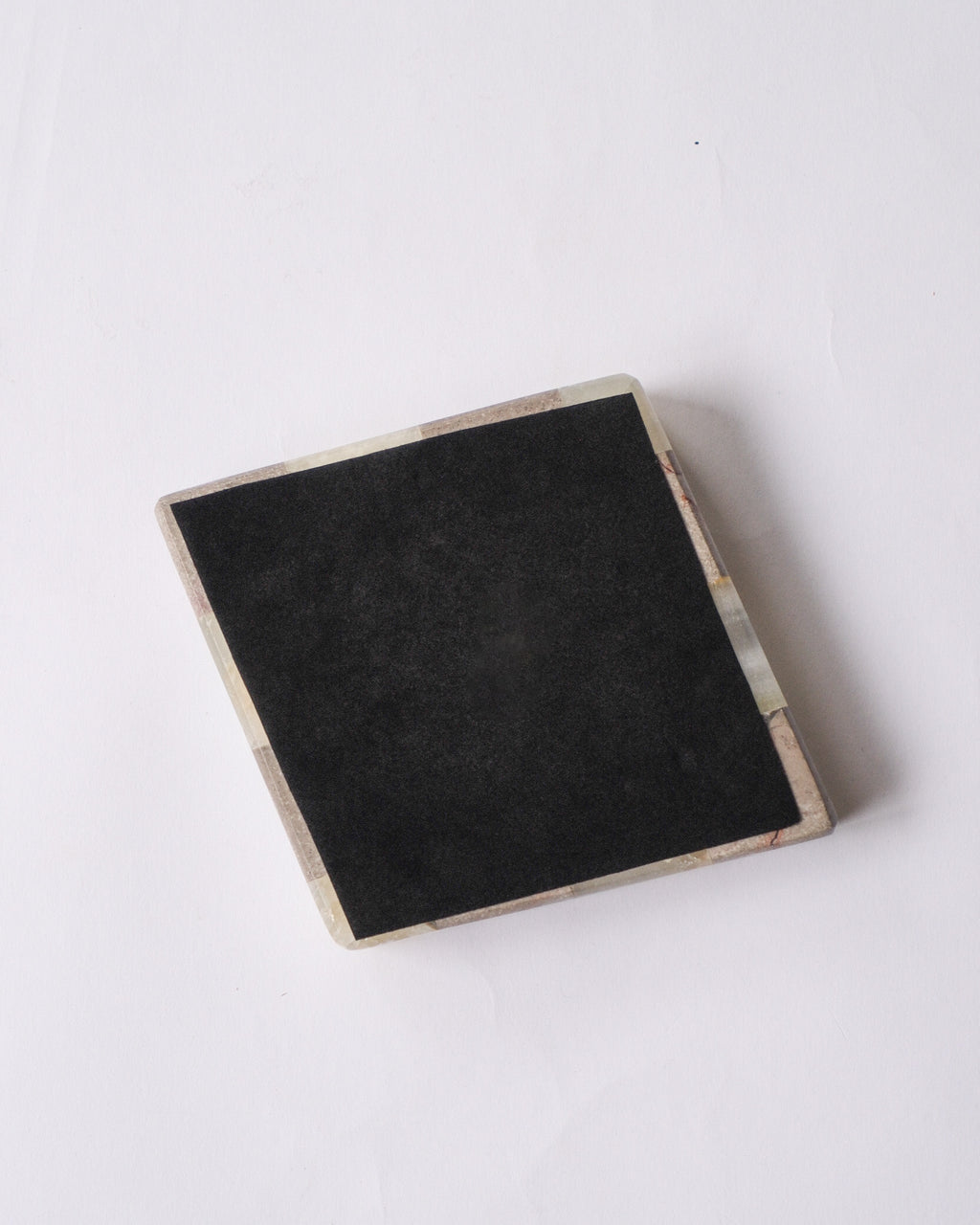 Checker stone ash tray