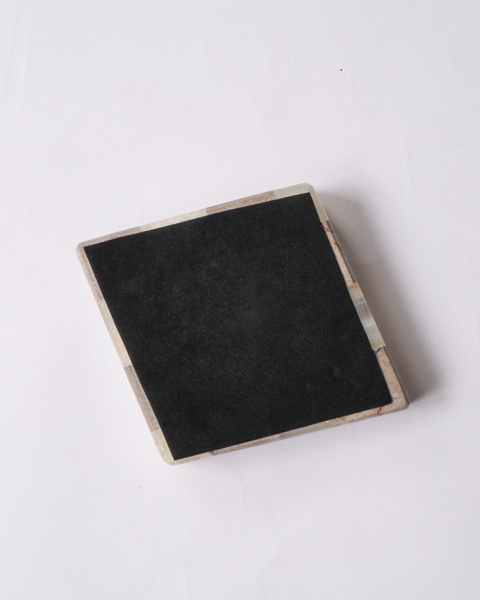 Checker stone ash tray