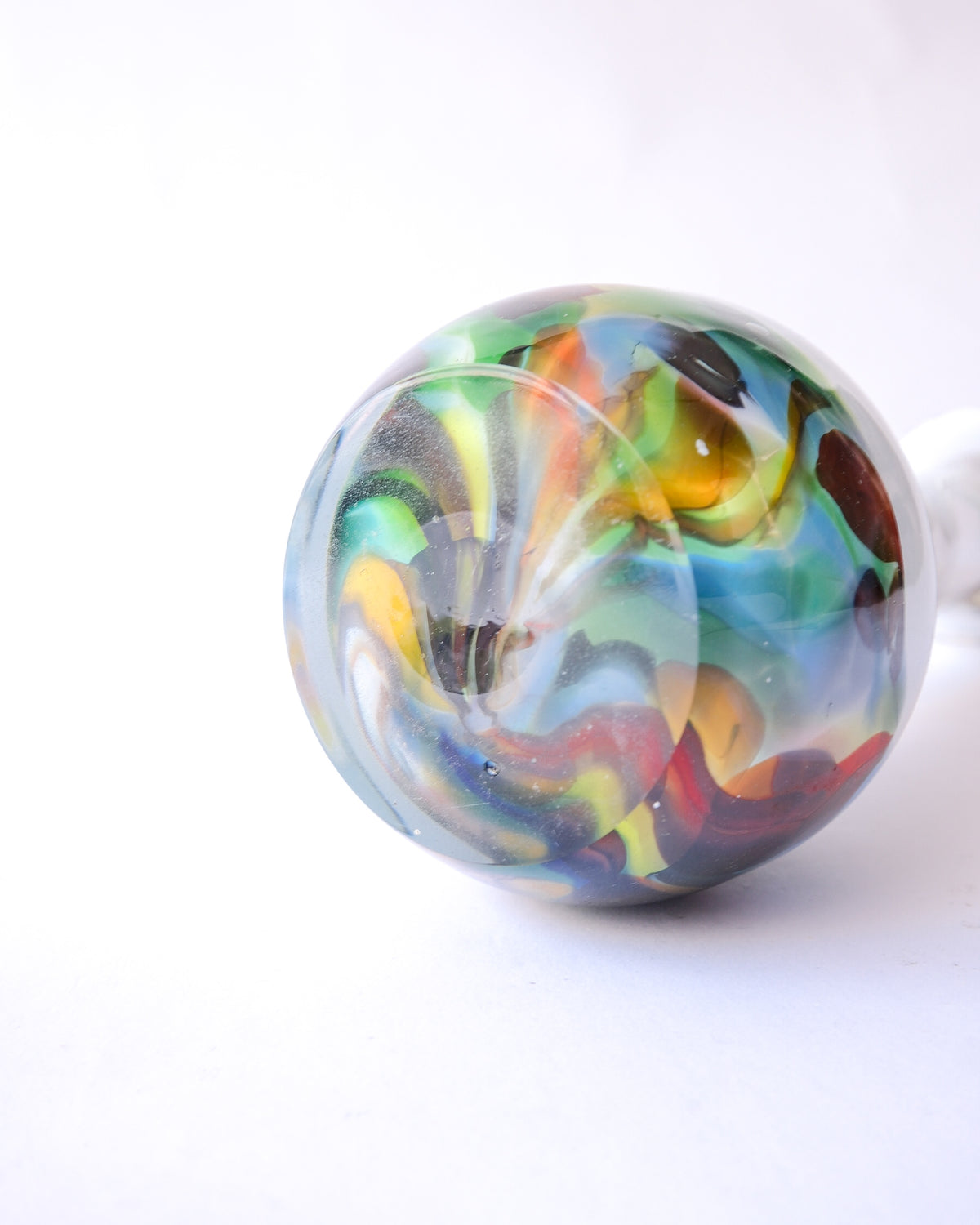 Vintage made in Romania handmade glass vase